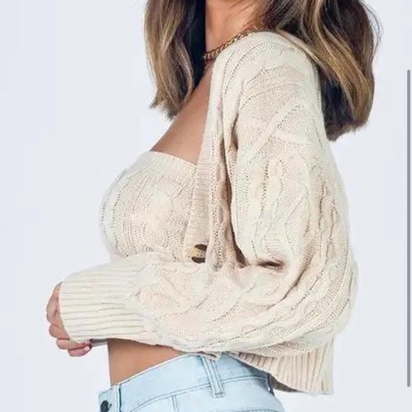 Princess Polly Cable Knit Cardigan Set - Picture 2 of 2